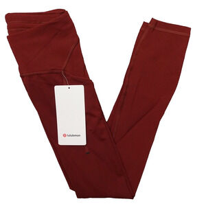 New Lululemon Size 0 Power Thru High Rise Tight 25” DTBN Date Brown $128